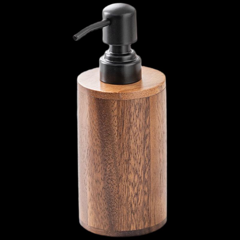 Butelka hotelowa z dozownikiem płynu w stylu drewna orzechowego