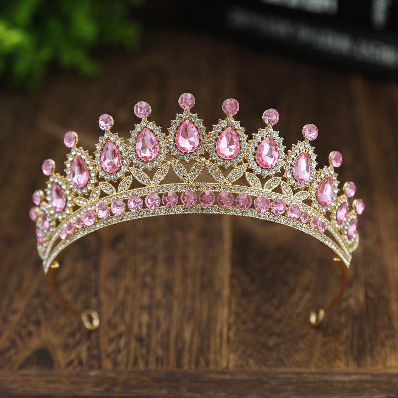 Baroque Retro Black Luxury Crown Bridal Tiara Wedding Dress Birthday Queen Crown Cake Crown