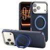 iPhone 17 Tech Fabric Magnetic Stand Case, Solid Color, 360° Rotating for Apple 16 Pro Max