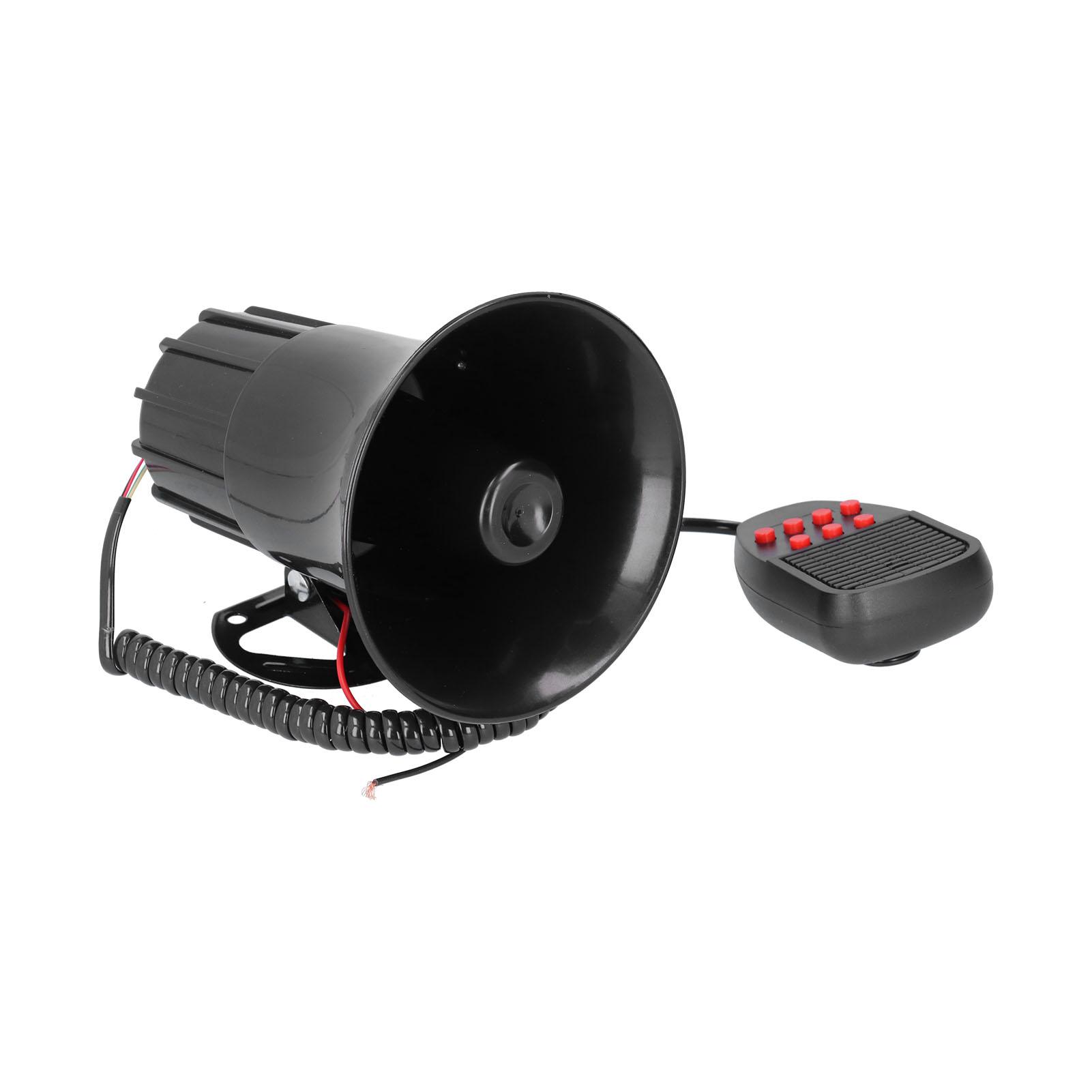 

12V 50W 115db Car Horn with PA Mic 7 Sound Emergency Warning Alarm Fire Siren for Car Truck RV
