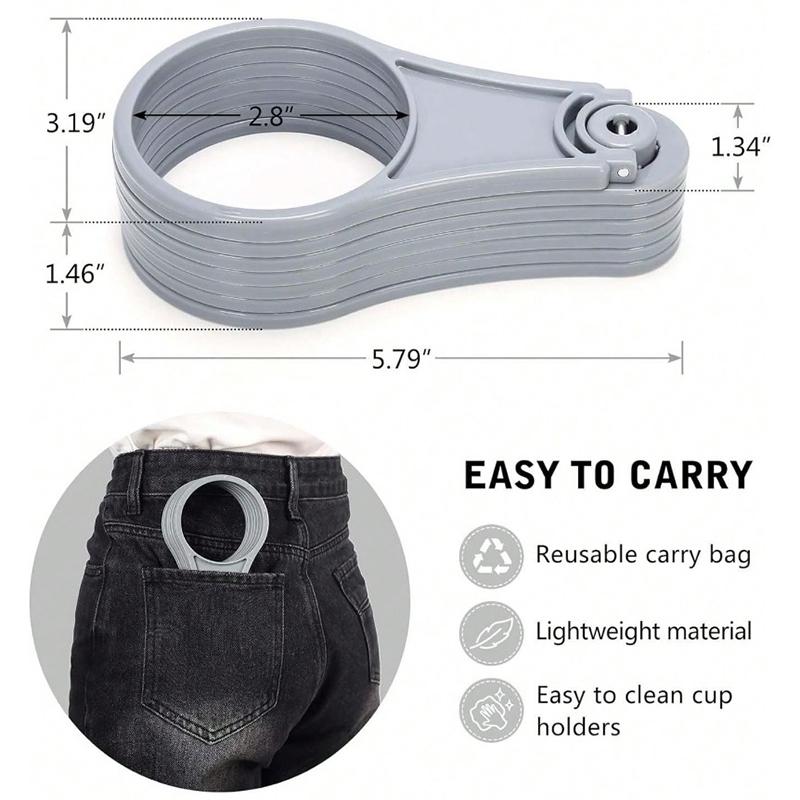 1/2PCS 6-Slot Foldable Drink Caddy Rotatable Cup Organizer Holder Lightweight Sturdy Plastic Beverage Holder Party Accessory