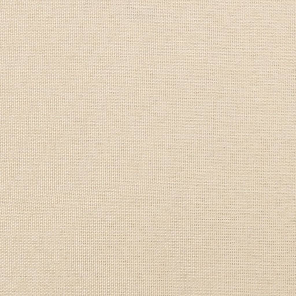 Vidaxl Rama Łóżka Bez Materaca, Kremowa, 140X190 Cm, Obita Tkaniną