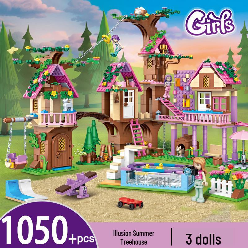 Princess Castle Treehouse Building Blocks - Compatible with Lego, Perfect for Girls