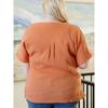 US Shiying Solid Texture Plus size Short sleeve T-shirt Women 2025 Summer New Loose Breathable Pullover