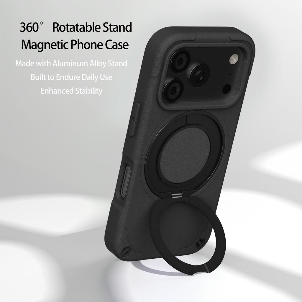 For iPhone 17 Pro EVA Phone Case Compatible with MagSafe Kickstand Protective Cover