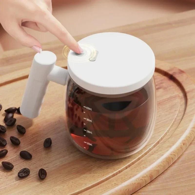 400ML Elektrische Selbstumrührende Kaffeetasse Wiederaufladbare Selbstmischende Saft-Kaffeetasse Heim Büro Fitnessstudios Proteinpulver Mischbecher
