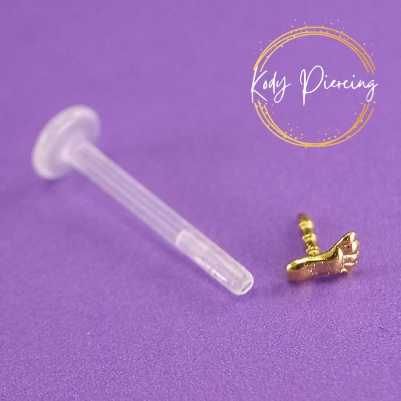 KODY PIERCING 14K Gold Labret Small Foot