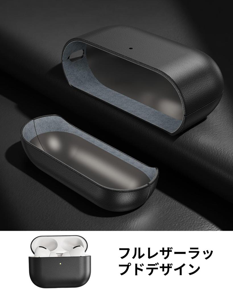 OATSBASF AirPods Pro 3 Leather MagSafe Full AirPods Pro 3rd Generation Wireless Charging Visible LED Easy Opening Case, Shockproof, Compatible,
