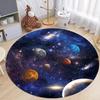 Cartoon Round Carpets Bedroom Space Travel Rugs Living Room Floor Mat for Meditation Reading Home Decor Yoga Mat Chair Mat Gift