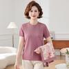 Mom's Autumn Knit Two-Piece Set: Stylish Chinese-Inspired Cardigan for Middle-Aged & Elderly Women