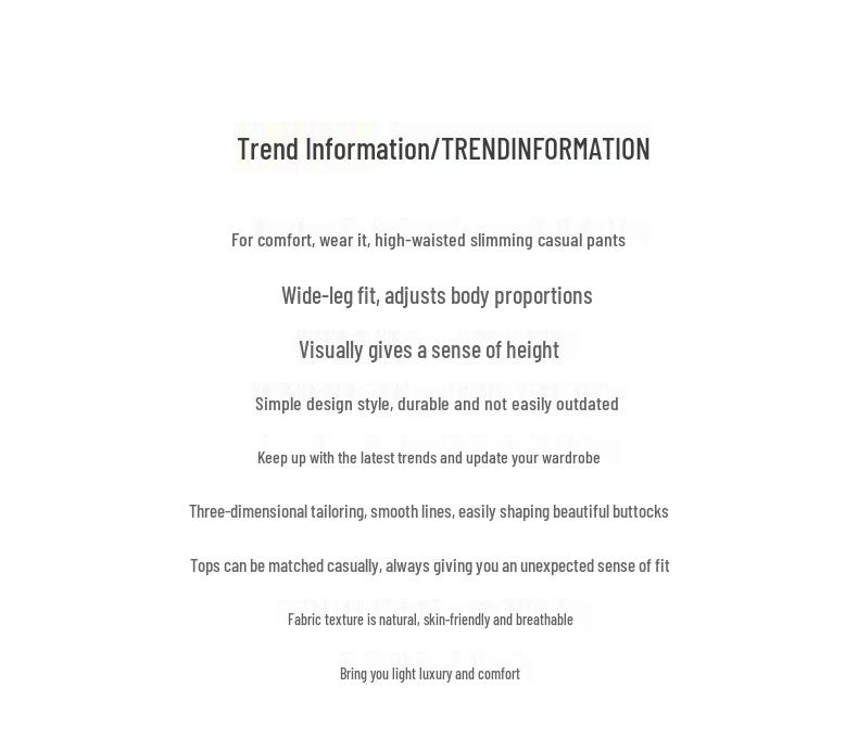 Women's High-Waist Wide Leg Trousers: 2025 Spring/Autumn Fashion, Versatile, Trendy, Slimming, Straight-Leg Casual Pants