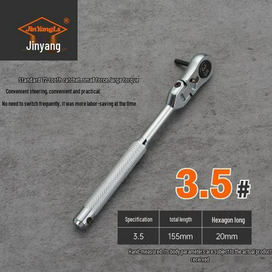 Jinyang 4-in-1 Double-Headed Reversible Ratchet Hex Wrench