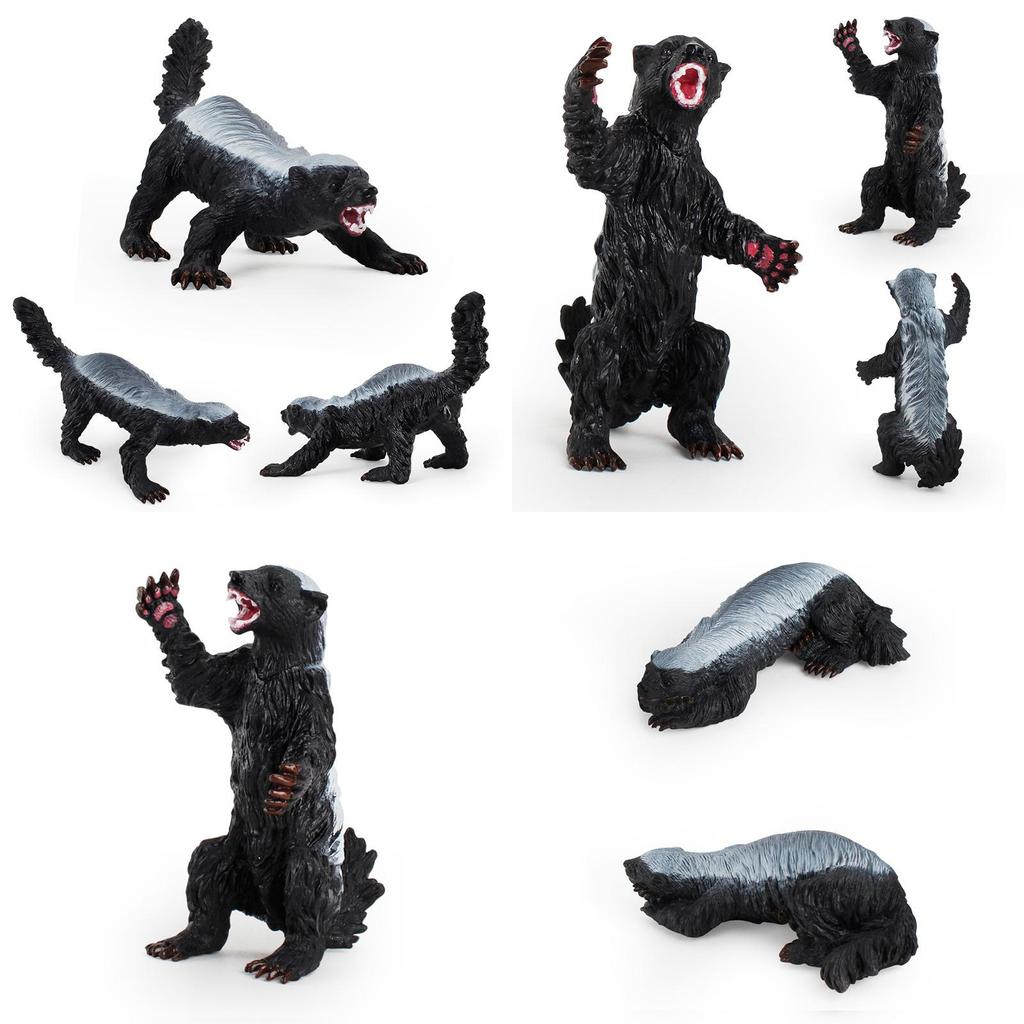 Premium Quality Honey Badger Ratel Figure Wild Animal Model Toy For Kids Gifts