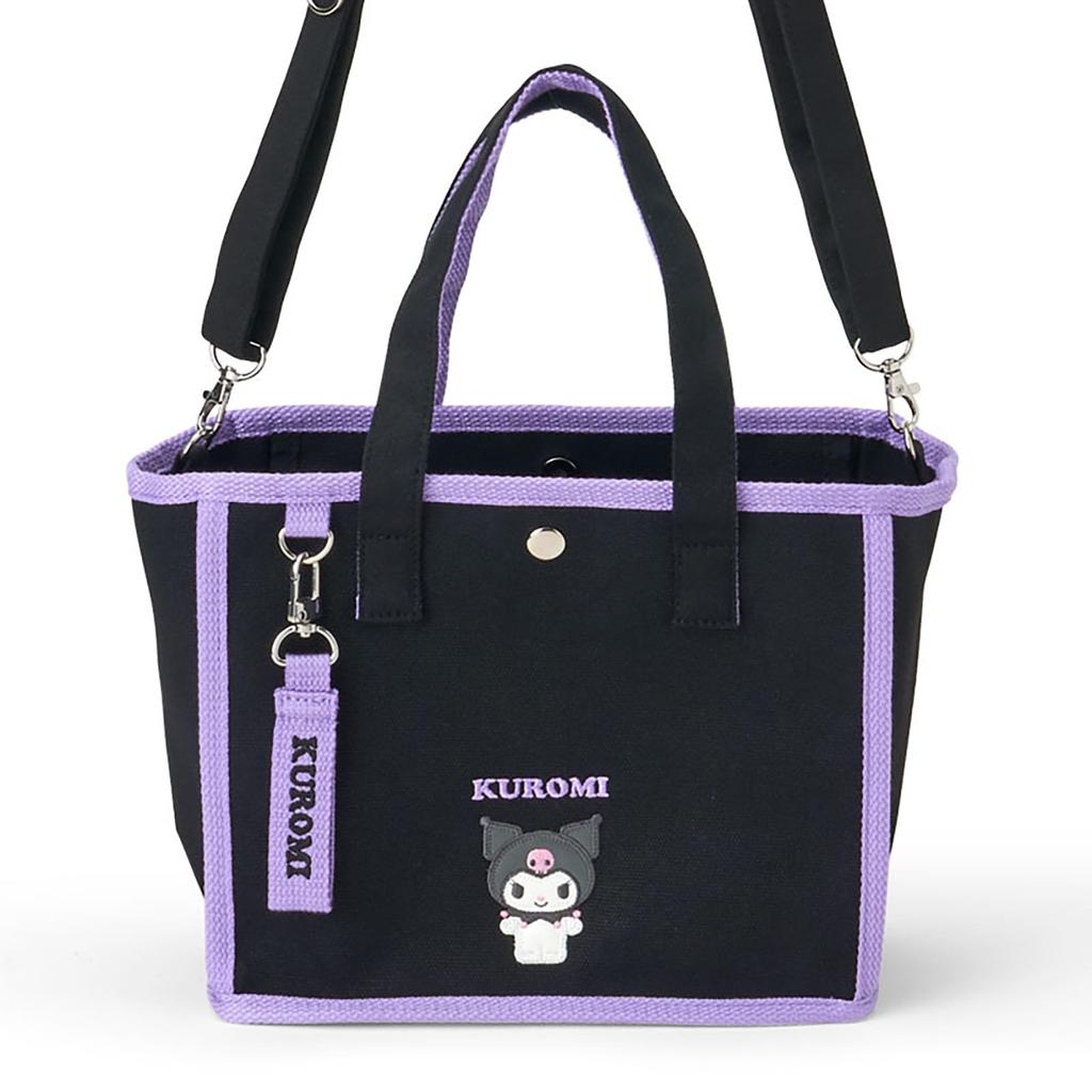 Sanrio Mini Tote and Shoulder Ages 3 and 615234 2-Way Bag, Kuromi, Cotton, Polyester, Steel, Bag, Up,