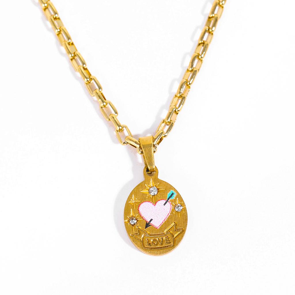 Exquisite Hand Painted Necklace Stylish Clavicle Chain Accessory for Young Women Seeking Fashion and Individuality