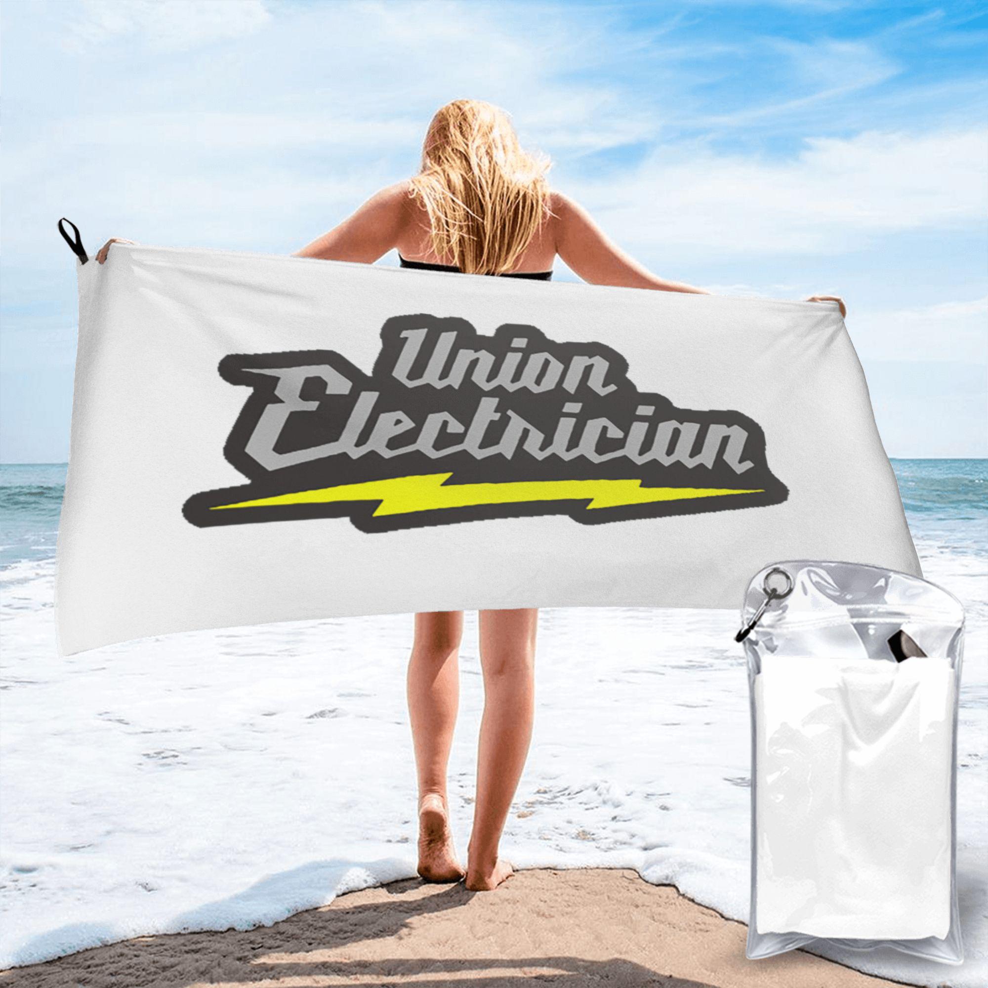 

Union Electrician Beach Towel Soft Microfiber Quick Dry Absorbent Quick Towels For Bath W30*H60(CM)