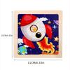 1pc 11cm/4.33in Wooden Jigsaw Puzzle Children Educational Toys Cartoon Animal Dinosaur Puzzles for Kids Montessori Games