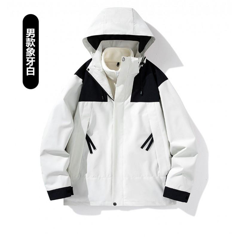 Men Women Waterproof 3-in-1 Hooded Outdoor Jacket With 320g Fleece Liner Hiking Camping Skiing Winter