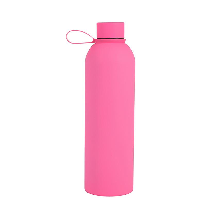 750ml Frosted Stainless Steel Sports Thermos Bottle with Narrow Mouth