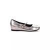 Sheepskin version~ genuine leather French silver light mouth with flat bottom inner height increase Mary Jane jk single shoes women's small leathe