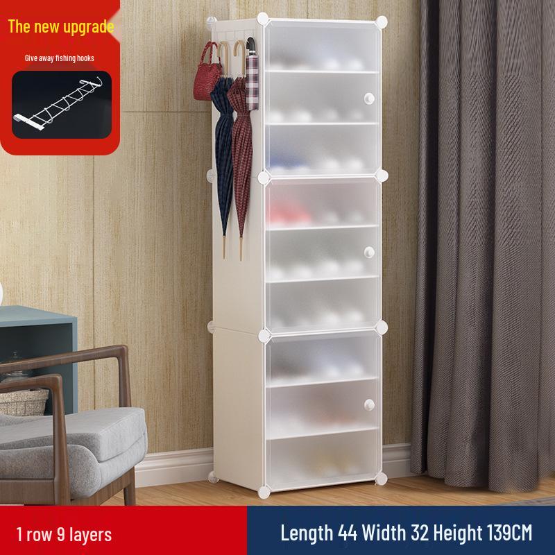 Foldable Multi-layer Shoe Rack: Vertical Wall-mounted Storage Cabinet for Students and Dorms