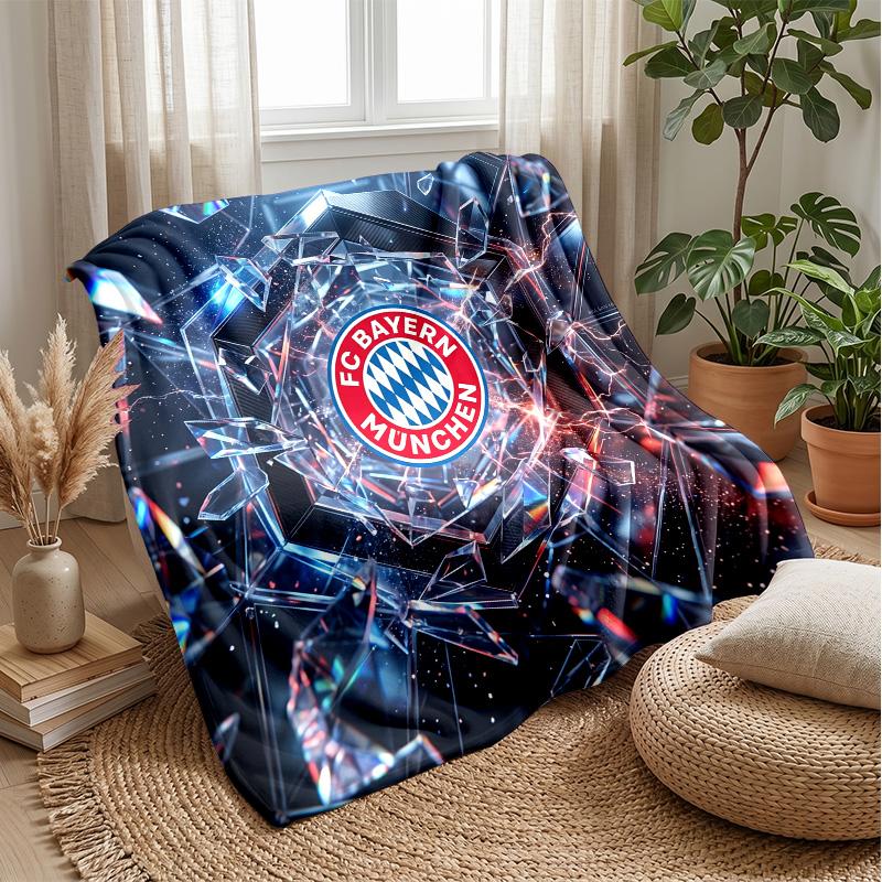 Bayern Munich Theme Blanket Soft Flannel Blanket Plush Throw Blanket Cozy Sofa Bed Blanket for Home Decor