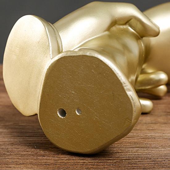 Złota Ręka Dekoracyjna Rzeźba Róży w Dłoni Romantyczna Ozdoba na Biurko Walentynkowy Prezent dla Dziewczyny Kobiet Żony Dekoracja Półki Domowej Stołu