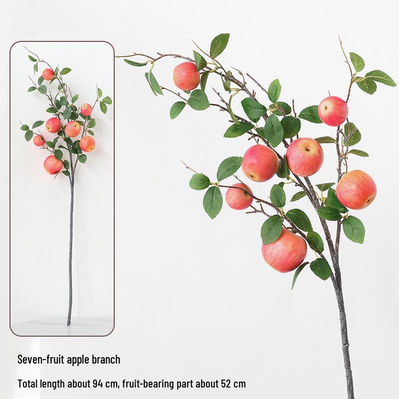 Persimmon and Pomegranate Faux Flower Arrangement for Living Room or Foyer