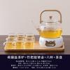 Fruit teapot, teacup, heat-resistant glass flower teapot set, candle heating afternoon tea, leisure hall, beauty salon, tea set