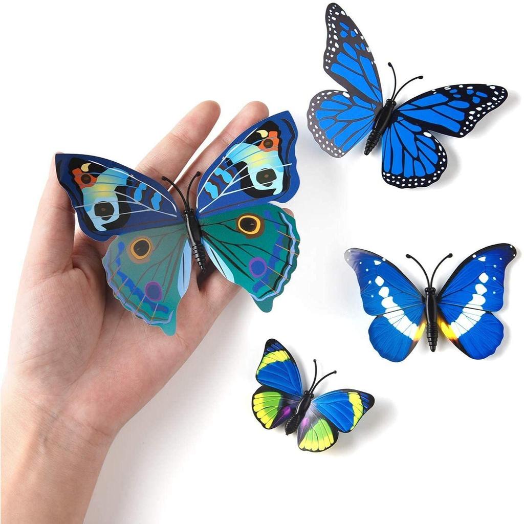 Xtore Plastic Reusable Self-Adhesive Wall 3D Home Build Beautiful Butterfly