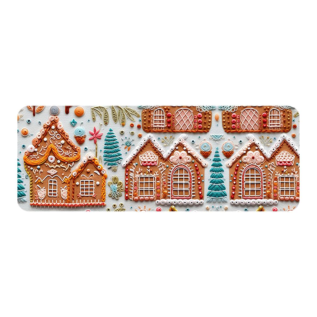 Christmas Kitchen Anti-slip Mat Carpet Flannel Doormat