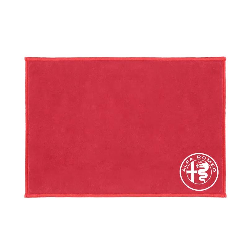 Autoaufkleber Für Alfa Romeo Wildleder Auto Logo Handtuch Mikrofaser Reinigungs Trocknungs Lappen Tuch Für Alfa Romeo 4C 159 Spider Giulia Giuli