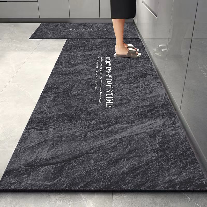 American Retro Kitchen Floor Mat Diatomaceous Mud Absorbent Wipe Bathroom Non-Slip Waterproof Carpet Home Decoration