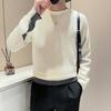 Fake Two-Piece round Neck Jacquard Men's Sweater New Winter Sweater Autumn and Winter Men's Sweater Fashion
