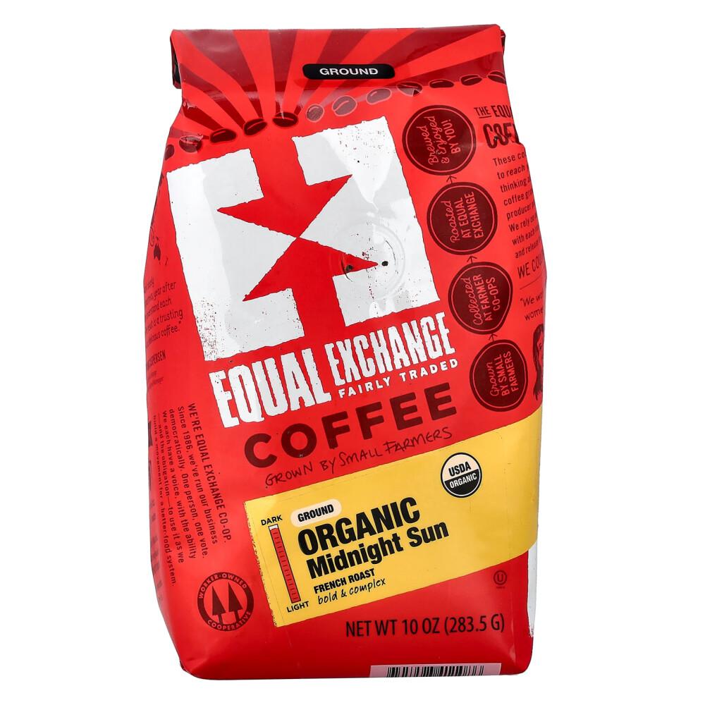 Equal Exchange Organic Coffee Midnight Sun Ground French Roast 10 oz (283.5 g)