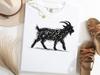 Goat Scribble Shirt, Minimalist Goat Line Art Tee, Goat Lover Gift