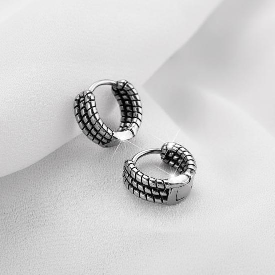 Men Stylish All-Match Wear-resistant Stainless Steel Earring Jewelry Accessory