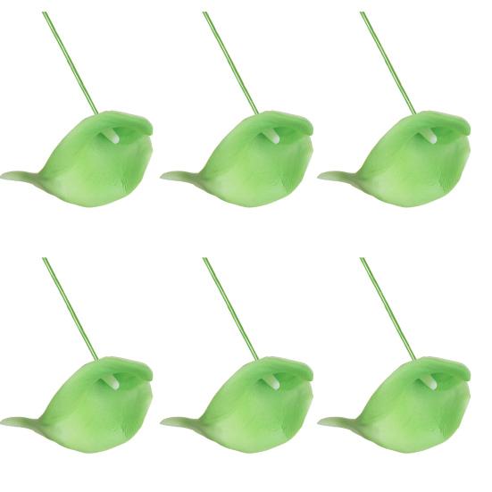 6Pcs Artificial Common Callalily Realistic Fake Flower Branch Home Office Wedding Party Indoor Outdoor Faux Bloom Plants Decoration