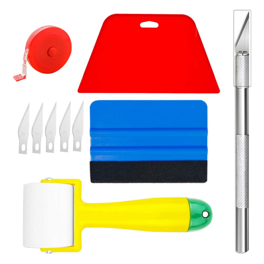 Wallpaper Smoothing Tool Kits Hand Tool Application Kits Portable Vehicle Window Tint Film Tools for Car Soundproofing Mats