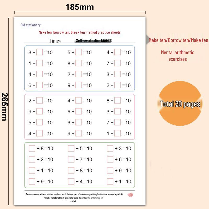 Libro di Esercizi Mentali di Matematica per la Prima Elementare: 30 Domande Giornaliere, Addizione e Sottrazione entro il 20.