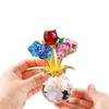 Elegant Crystal Rose Eternal Bloom Ornament - Perfect for Qixi or Valentine's Day Gifts, Living Room Decor, and Handcrafted Art.