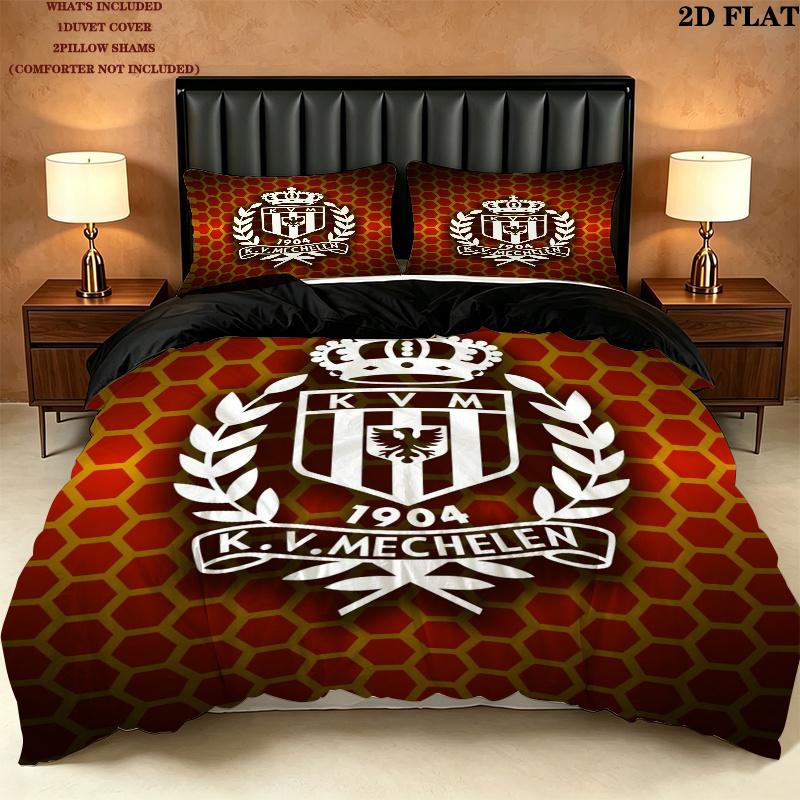 Kv Mechelen Pattern Bedding uilt Set uilt Cover Pillowcase Home Decoration Birthday Gift (1 * duvet cover + 2 * pillowcase without core)