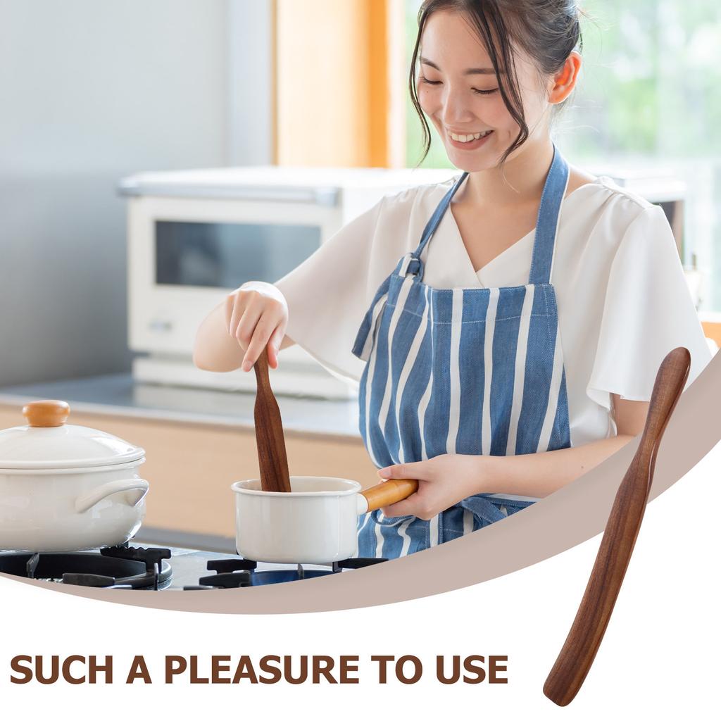 1pcs 28cm Long Handle Spatula For Cooking Utensil Wood Spatula Turner Kitchen Cooking Utensil Wooden Tool Baking Pastry Shovel