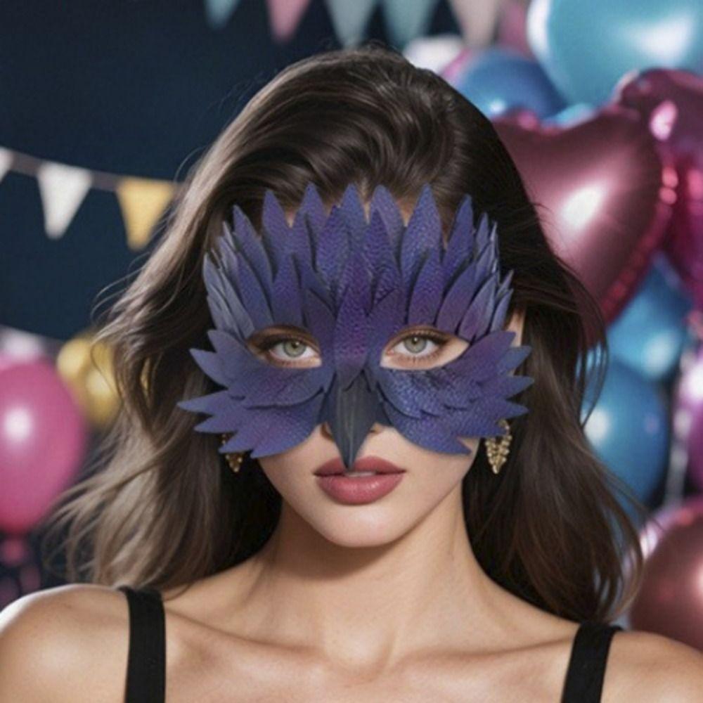 Owl Shape Costume Party Mask Colorful Feather Mask Creative Party Mask  Costume Party