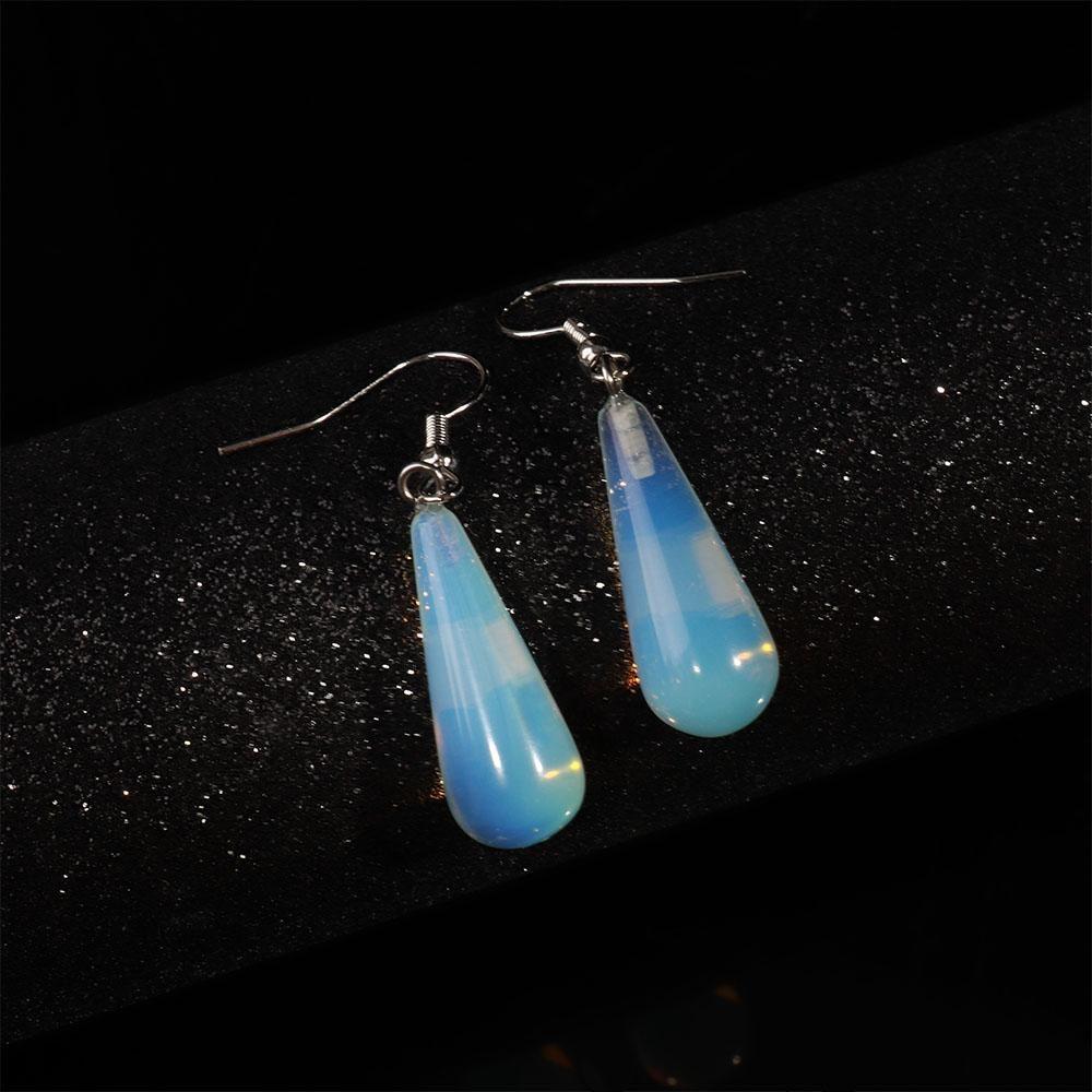 1 Pair Women Girl Natural Stone Hook Earrings Opal Earring Fashion Jewelry Gift