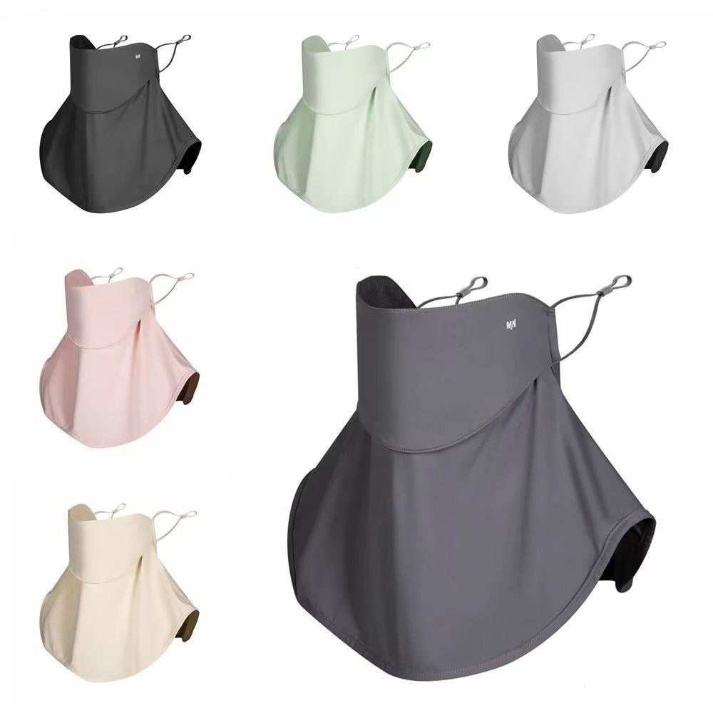 New Solid Color Ice Silk Mask Summer Face Scarves UV Protection Neck Wrap Cover Face Shield Sun Proof Bib Personalized Windproof