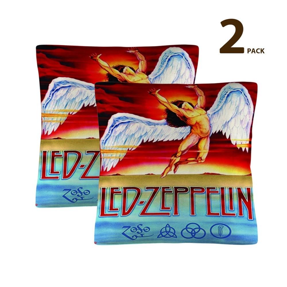 

Home decor Pillow Cover, Linen Pillow Case 18x18 inch. Led Zeppelin S