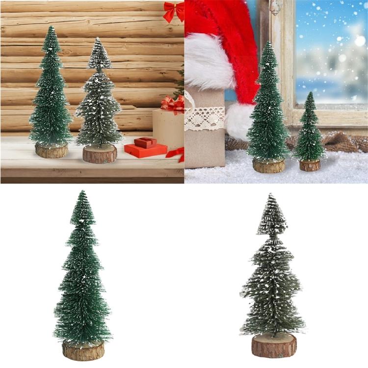Snow Sprinkled Christmas Tree Collection Festival Tabletop Christmas Tree Set with Snow Detail for Seasonal Decoration
