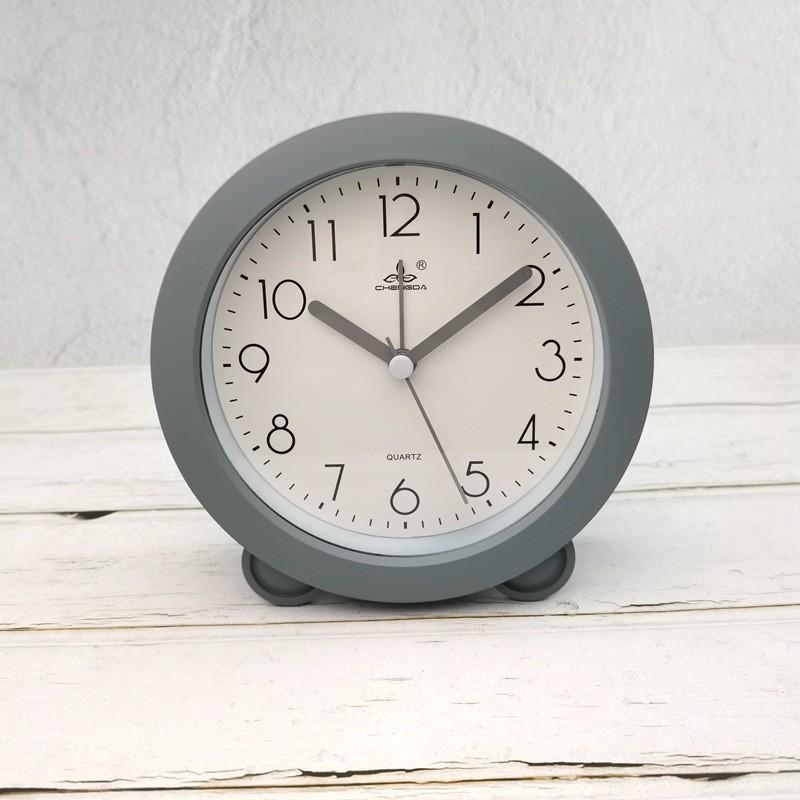 Minimalist European Style Childrens Pvc Wall Clock With Silent Motion For Bedroom Decor Gray Round