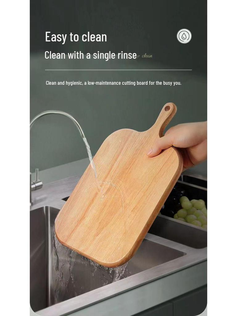 Multi-Purpose Solid Wood Cutting Board and Serving Tray for Fruit, Steak, Pizza, and More